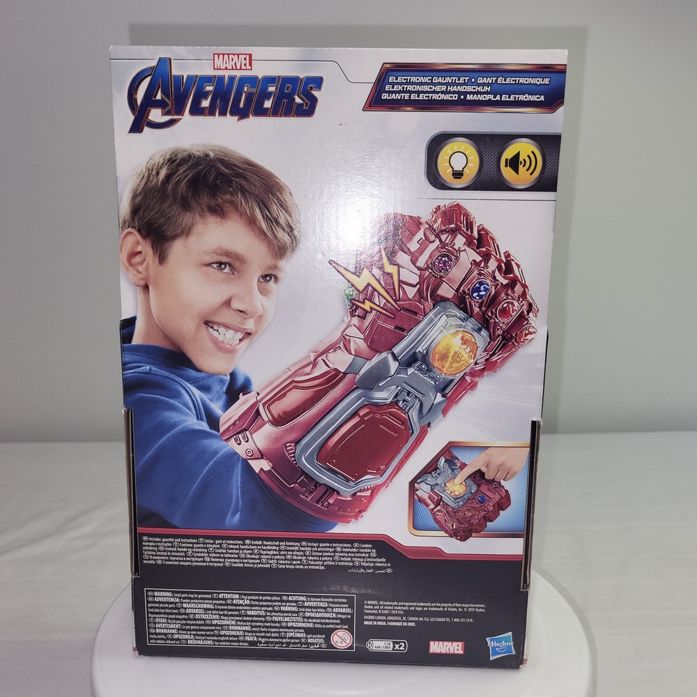 Hasbro Marvel Avengers Electronic Gauntlet Kids OS Red Excellent Lights Sound - Picture 3 of 7